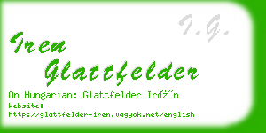 iren glattfelder business card